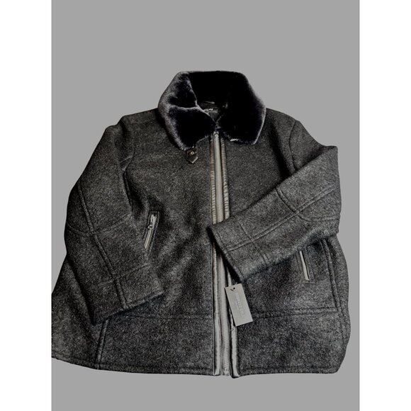 Kenneth Cole Womens Faux Fur Collar Jacket 2XL NWT - Picture 3 of 8